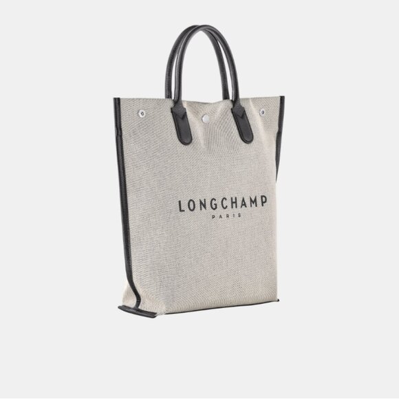 New LongChamp Essential M Tote bag Ecru Canvas - Picture 5 of 12